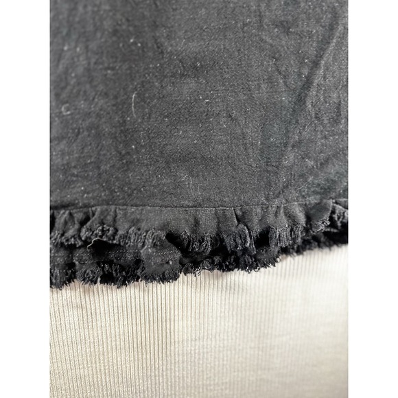 Umgee Crocheted Granny Squares Sleeve Linen Pullover Top Black 2XL Boho Hippie - Picture 3 of 8